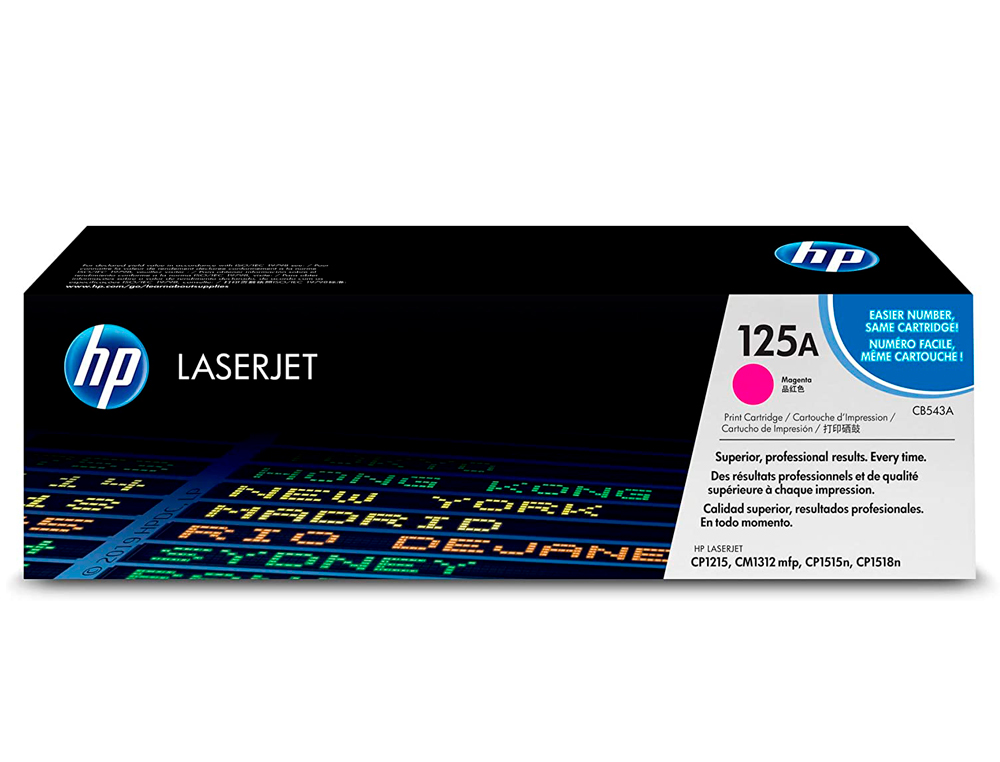 TONER LASER HP 125A CB543A POUR COLOR LASERJET CM1312/CP1205/1210/1215/1510/1515/N/1518 COULEUR MAGENTA 1400P