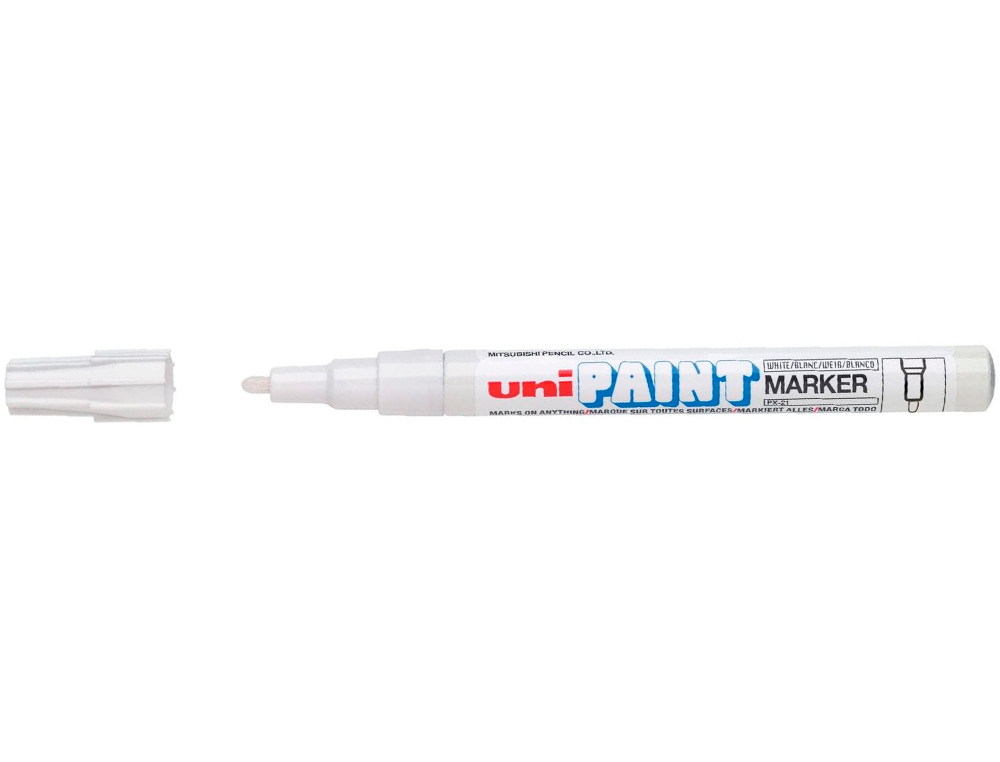 MARQUEUR UNIBALL PAINT MARKER PERMANENT POINTE CONIQUE LARGE ENCRE BASE HUILE TOUS SUPPORTS RÉSISTE 800 DEGRÉS BLANC