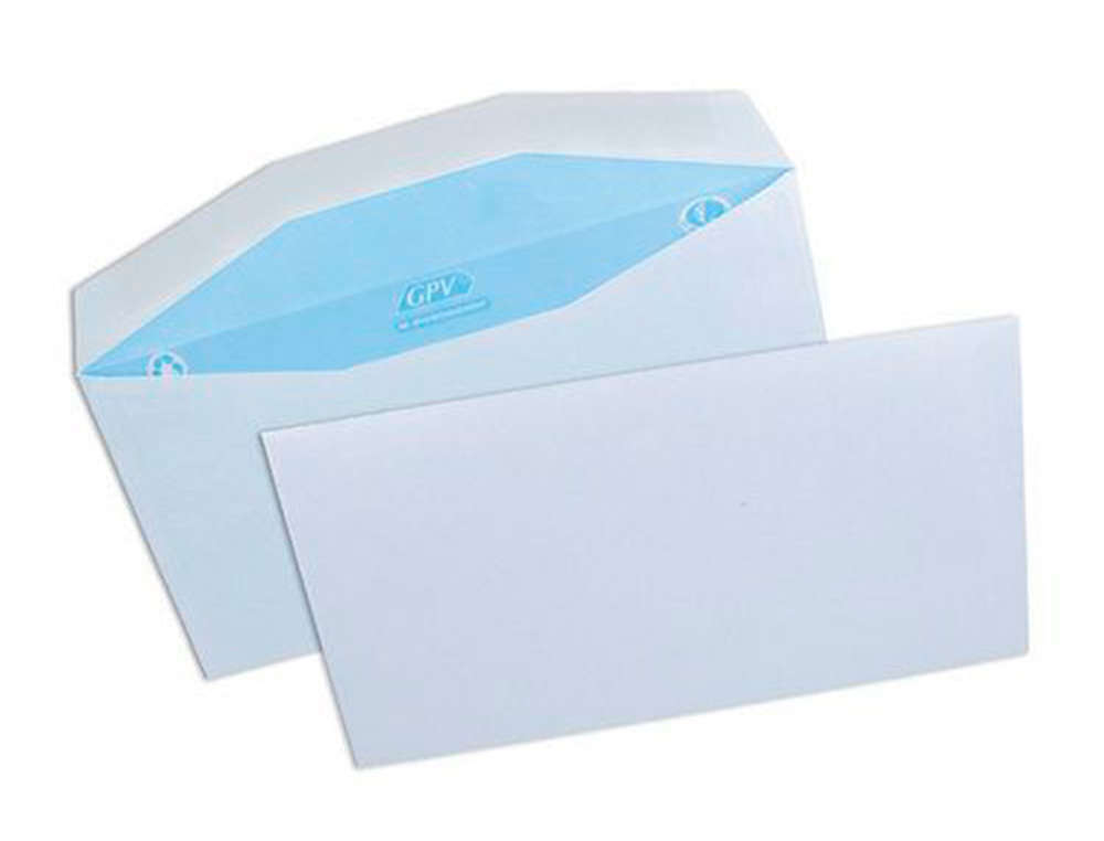ENVELOPPE GPV MULTIMACHINE 114X229MM 80G GOMMÉE FENÊTRE 45X100MM POSITION FENÊTRE 20/20 BOÎTE 1000 UNITÉS