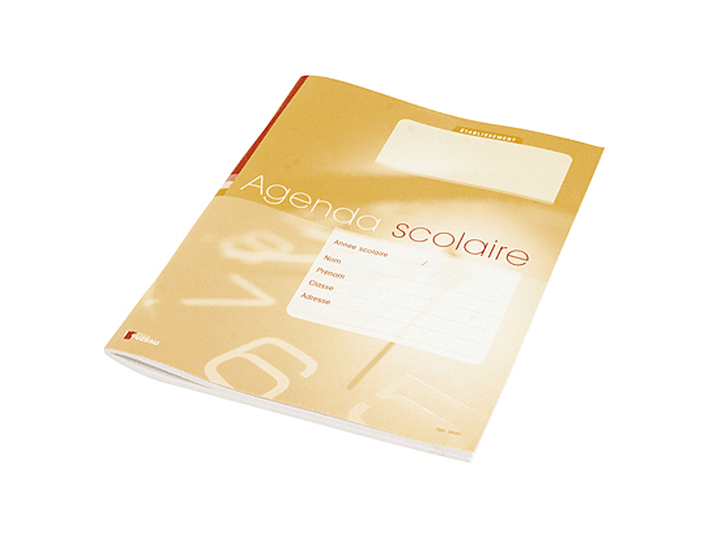 AGENDA SCOLAIRE DITIONS FUZEAU POUR LVES CARNET AGRAF COUVERTURE DOSSIER 250G FORMAT 170X220MM
