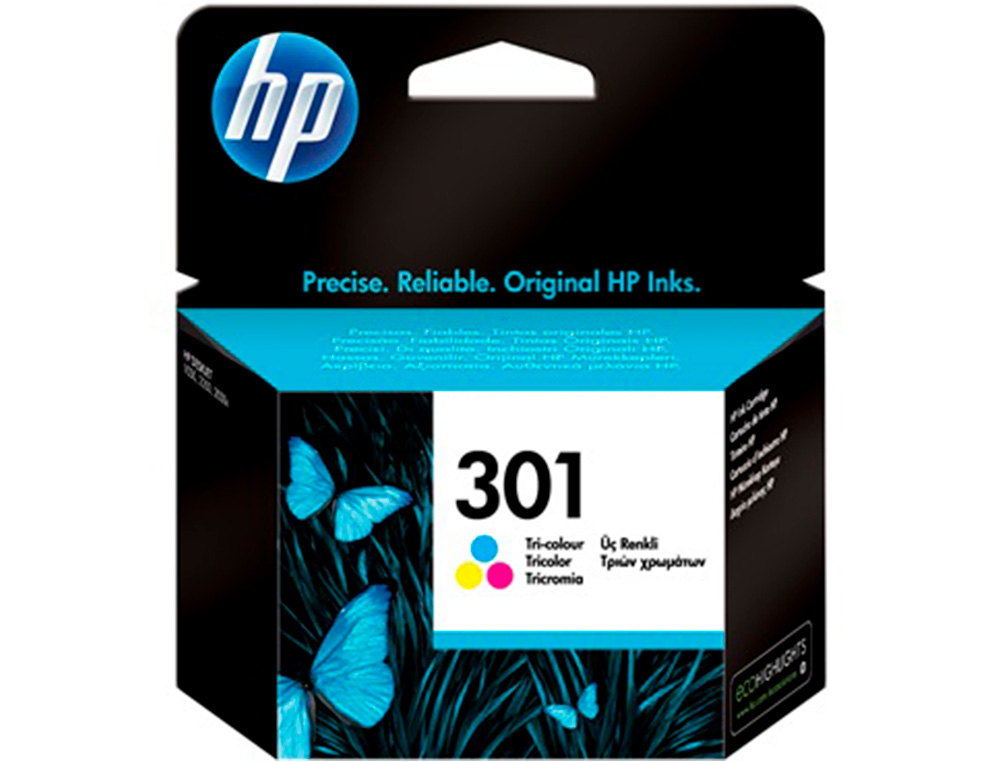 CARTOUCHE HP 301 JET D'ENCRE CH562EE 3 COULEURS CYAN/MAGENTA/JAUNE 165P