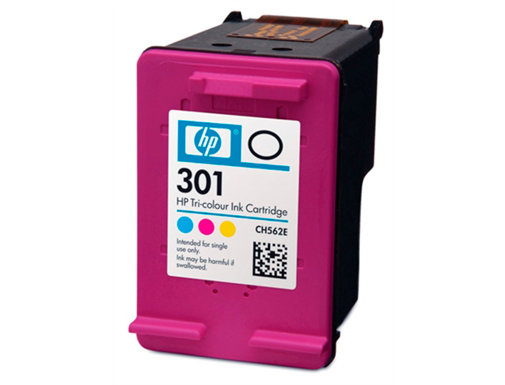 CARTOUCHE HP 301 JET D'ENCRE CH562EE 3 COULEURS CYAN/MAGENTA/JAUNE 165P