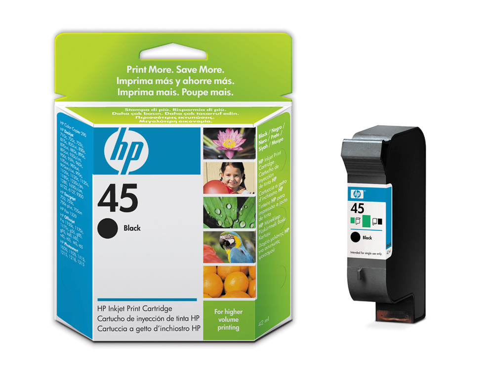 CARTOUCHE HP 45 JET D'ENCRE 51645AE COULEUR NOIR HAUTE CAPACIT 830P
