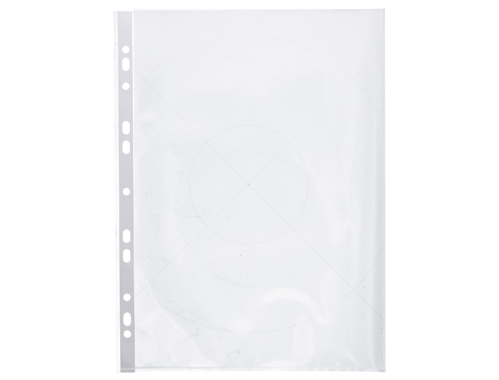 POCHETTE Q-CONNECT POLYPROPYLÈNE LISSE 8/100E PERFORÉE A3 PLIÉ OU A4 297X420MM SACHET 10 UNITÉS