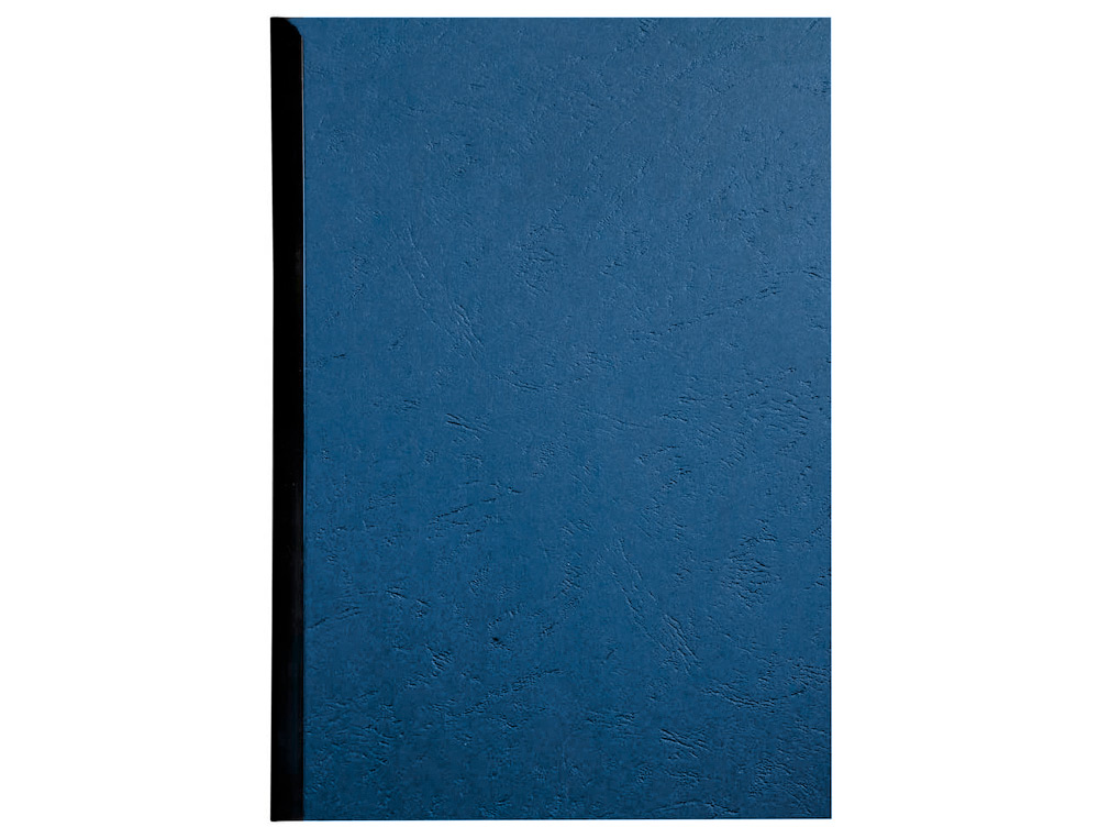 COUVERTURE Q-CONNECT CARTON 250G GRAIN CUIR POUR RELIURE FORMAT A4 COLORIS BLEU PAQUET 100 UNITÉS