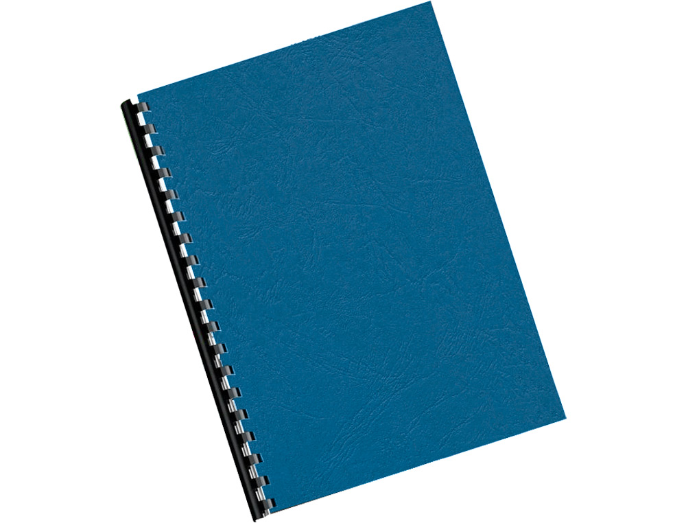 COUVERTURE Q-CONNECT CARTON 250G GRAIN CUIR POUR RELIURE FORMAT A4 COLORIS BLEU PAQUET 100 UNITÉS