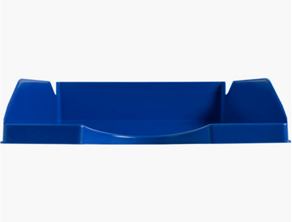 CORBEILLE  COURRIER Q-CONNECTPOLYPROPYLNE DOCUMENTS A4+ 245X320MM EMPILABLE 350X255X65MM COLORIS BLEU OPAQUE