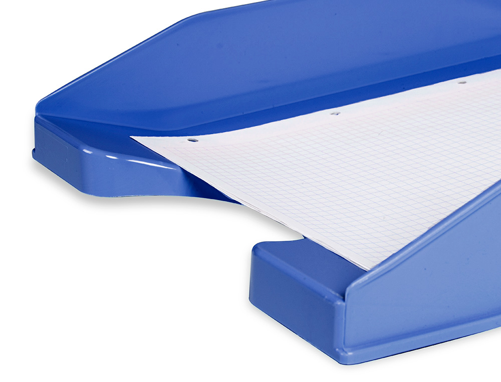 CORBEILLE  COURRIER Q-CONNECTPOLYPROPYLNE DOCUMENTS A4+ 245X320MM EMPILABLE 350X255X65MM COLORIS BLEU OPAQUE