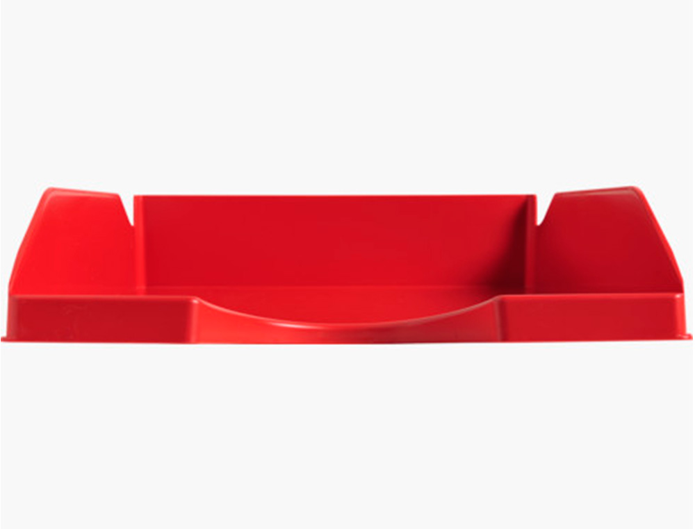 CORBEILLE  COURRIER Q-CONNECTPOLYPROPYLNE DOCUMENTS A4+ 240X320MM EMPILABLE 350X255X65MM COLORIS ROUGE OPAQUE