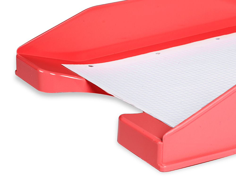 CORBEILLE  COURRIER Q-CONNECTPOLYPROPYLNE DOCUMENTS A4+ 240X320MM EMPILABLE 350X255X65MM COLORIS ROUGE OPAQUE