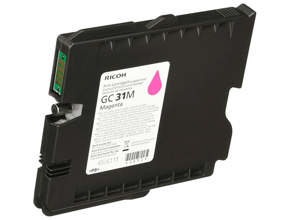 CARTOUCHE RICOH GC-31M GEL ENCRE 405690 COULEUR MAGENTA 1560P