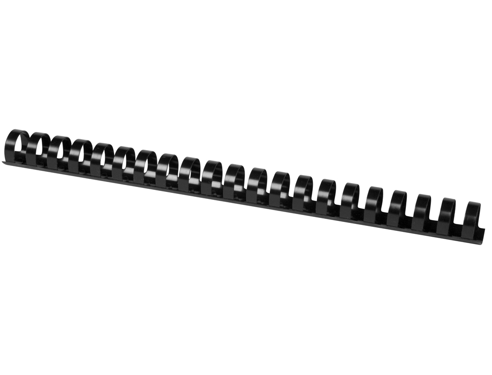 ANNEAU PLASTIQUE À RELIER Q-CONNECT CAPACITÉ 180F 22MM DIAMÈTRE COLORIS NOIR BOÎTE 50 UNITÉS