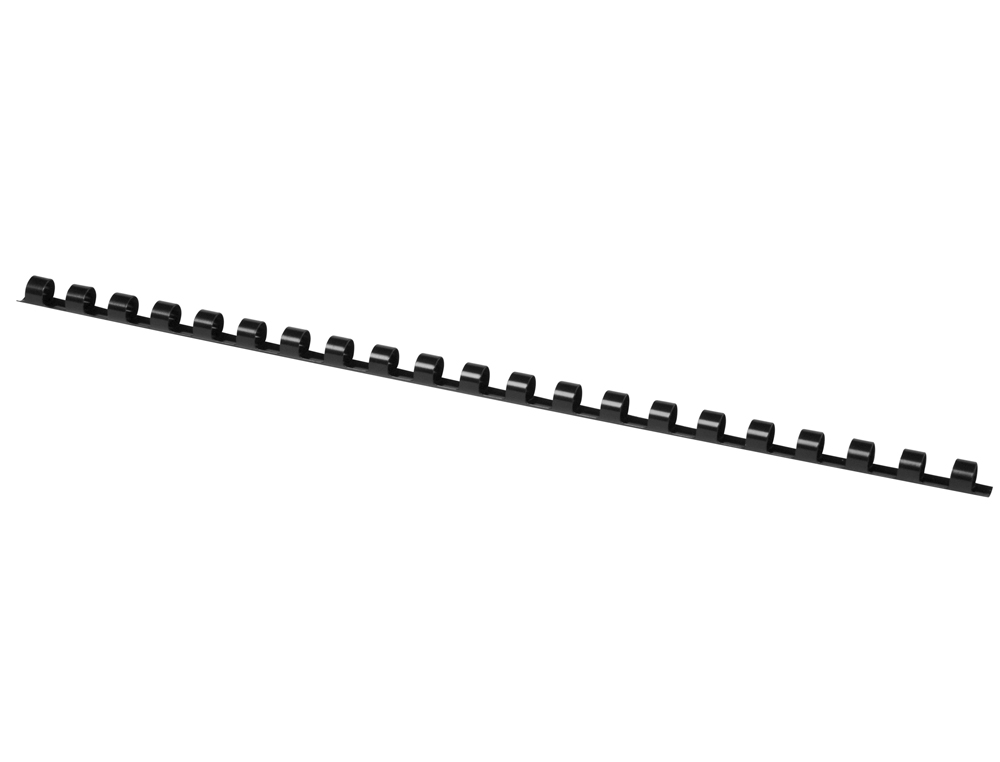 ANNEAU PLASTIQUE  RELIER Q-CONNECT CAPACIT 40F 8MM DIAMTRE COLORIS NOIR BOTE 100 UNITS