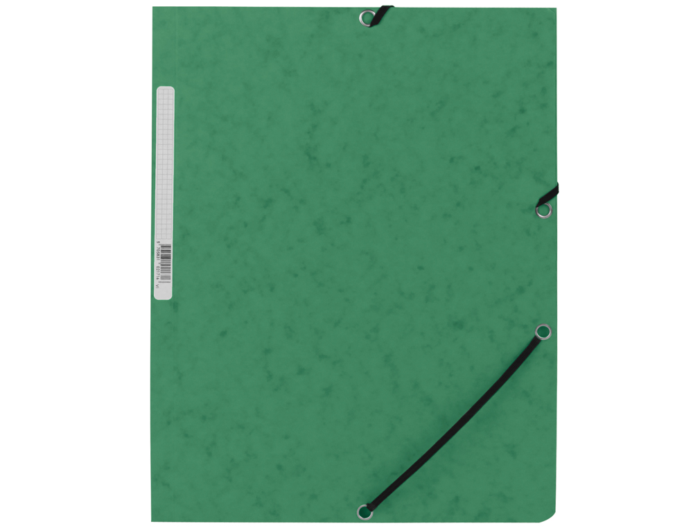 CHEMISE Q-CONNECT CARTE LUSTRÉE 375G POUR DOCUMENTS A4 320X243MM 3 RABATS COLORIS VERT