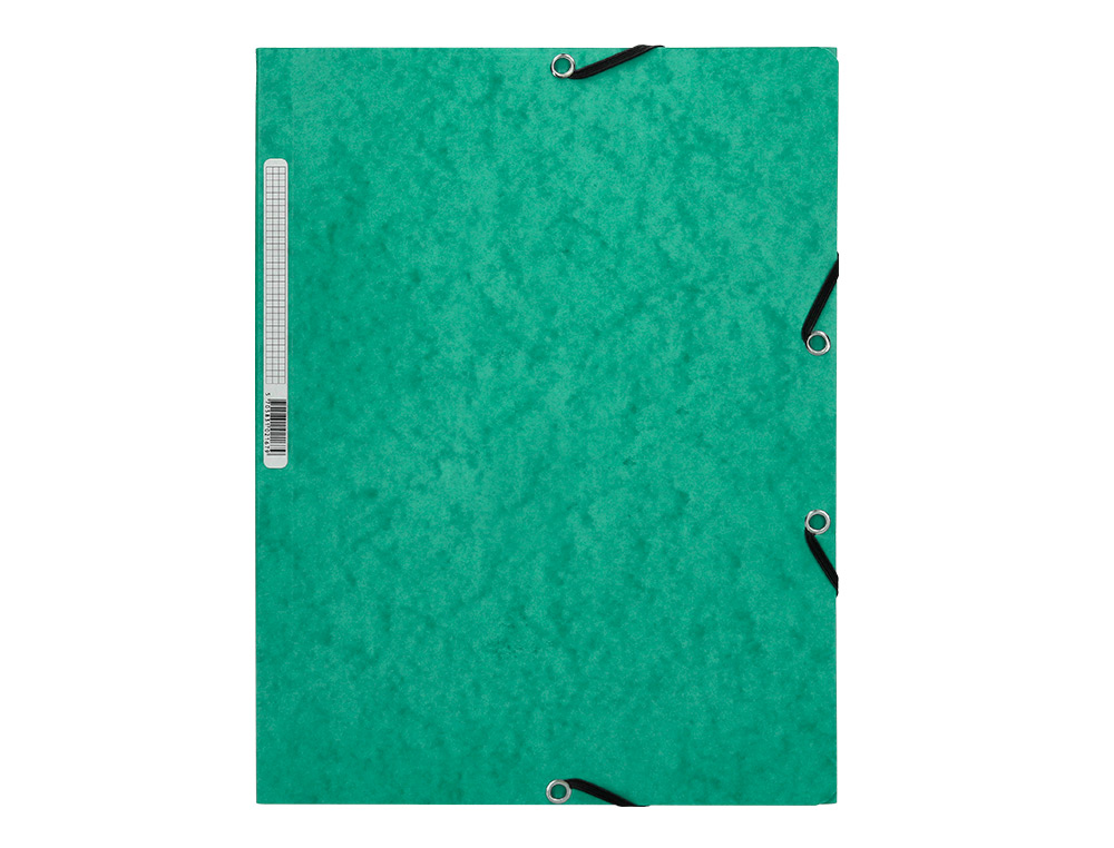 CHEMISE Q-CONNECT CARTE LUSTRÉE 375G POUR DOCUMENTS A4 320X243MM 3 RABATS COLORIS VERT