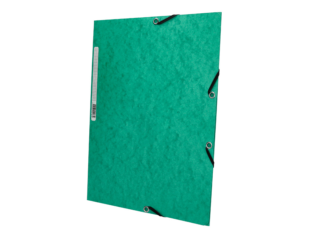 CHEMISE Q-CONNECT CARTE LUSTRÉE 375G POUR DOCUMENTS A4 320X243MM 3 RABATS COLORIS VERT
