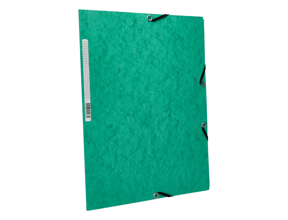 CHEMISE Q-CONNECT CARTE LUSTRÉE 375G POUR DOCUMENTS A4 320X243MM 3 RABATS COLORIS VERT