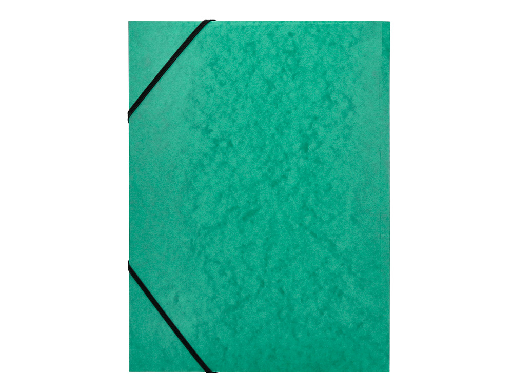CHEMISE Q-CONNECT CARTE LUSTRÉE 375G POUR DOCUMENTS A4 320X243MM 3 RABATS COLORIS VERT