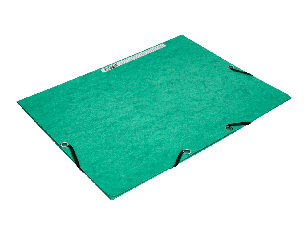 CHEMISE Q-CONNECT CARTE LUSTRÉE 375G POUR DOCUMENTS A4 320X243MM 3 RABATS COLORIS VERT