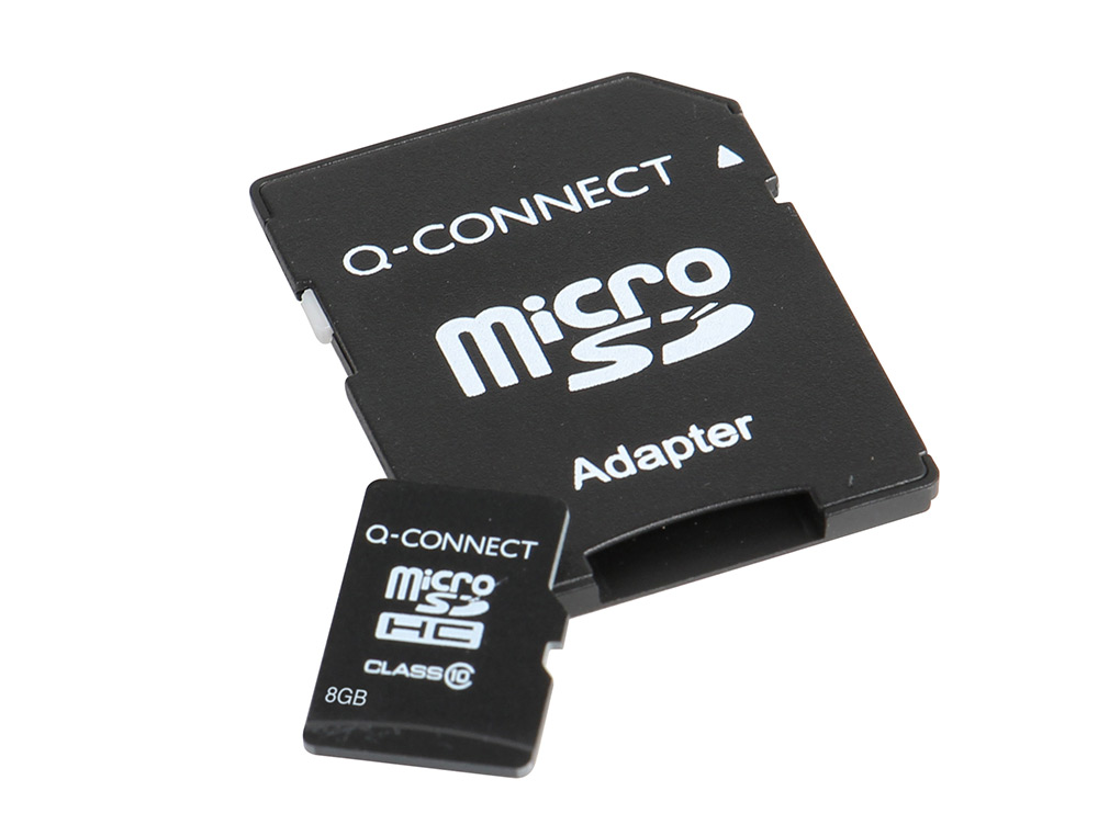 CARTE MICRO Q-CONNECT SDHC ADAPTATEUR SD CAPACITÉ 8GB CLASSE 4 TÉLÉPHONES PORTABLES TABLETTES