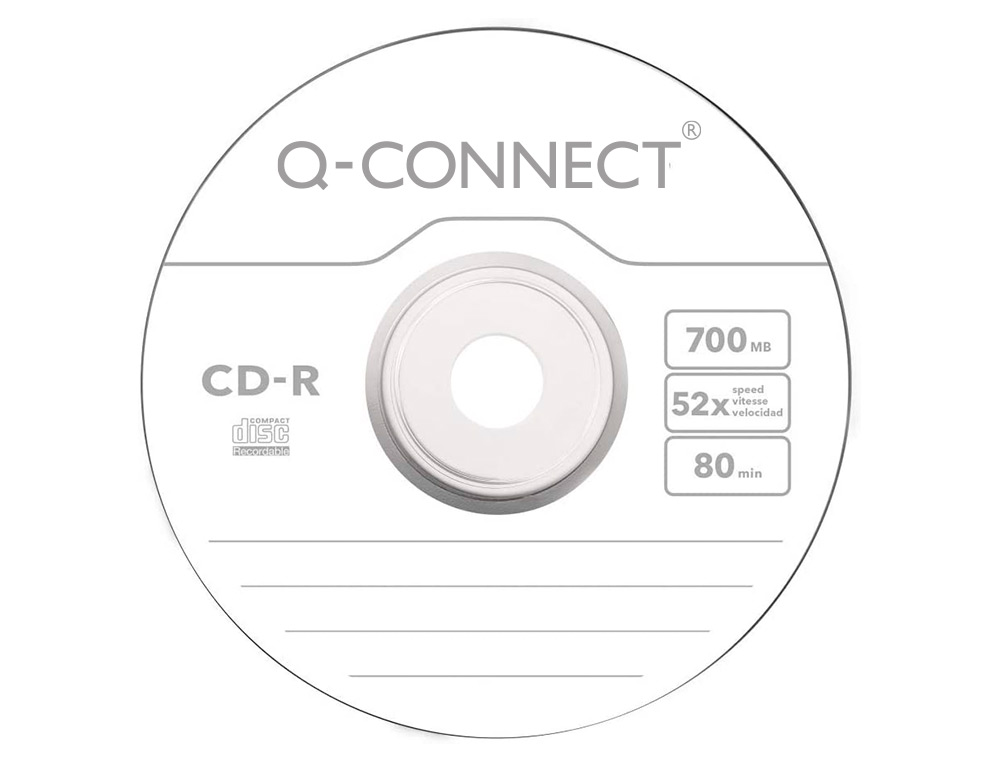 CD-R Q-CONNECT 700MB 80MIN TOUR 50 UNITÉS