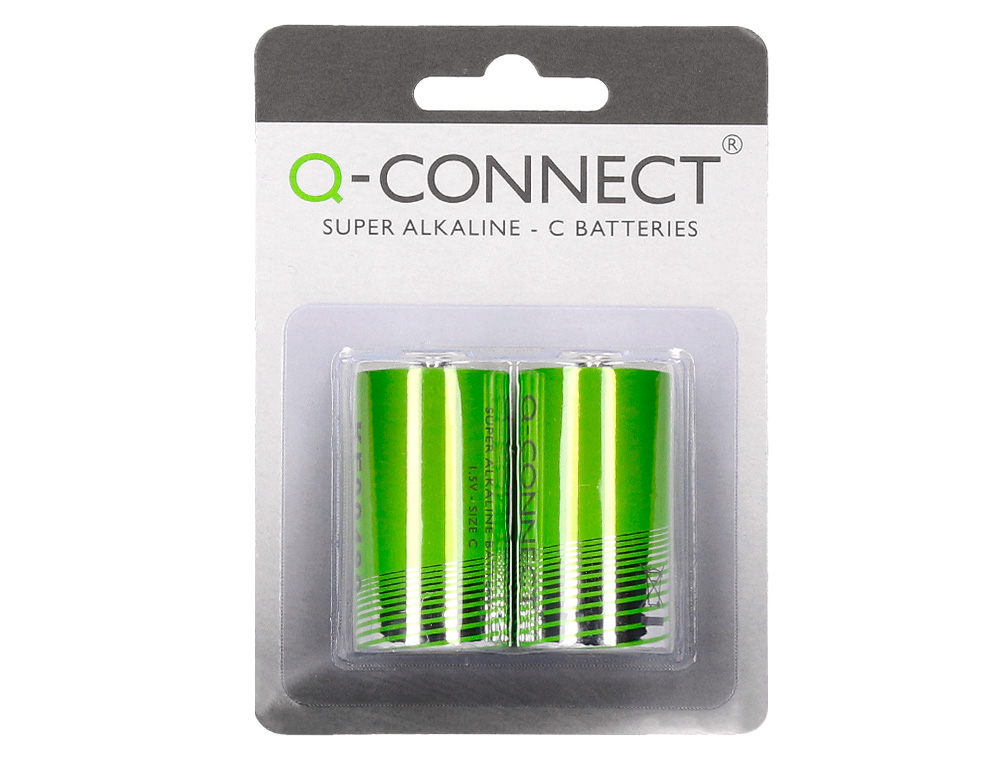 PILE Q-CONNECT CONOMIQUE CAPACIT 1.5V I.C.E. LR14 TAILLE C BLISTER 2 UNITS