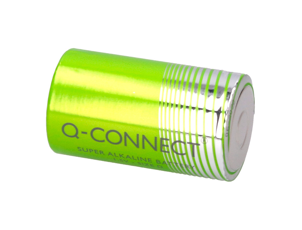 PILE Q-CONNECT ÉCONOMIQUE CAPACITÉ 1.5V I.C.E. LR20 TAILLE D BLISTER 2 UNITÉS