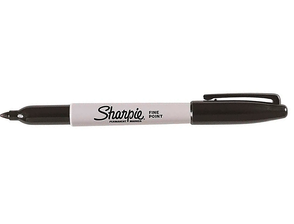 MARQUEUR SHARPIE PERMANENT POINTE OGIVE FINE 0.9MM SÈCHE RAPIDEMENT COLORIS NOIR