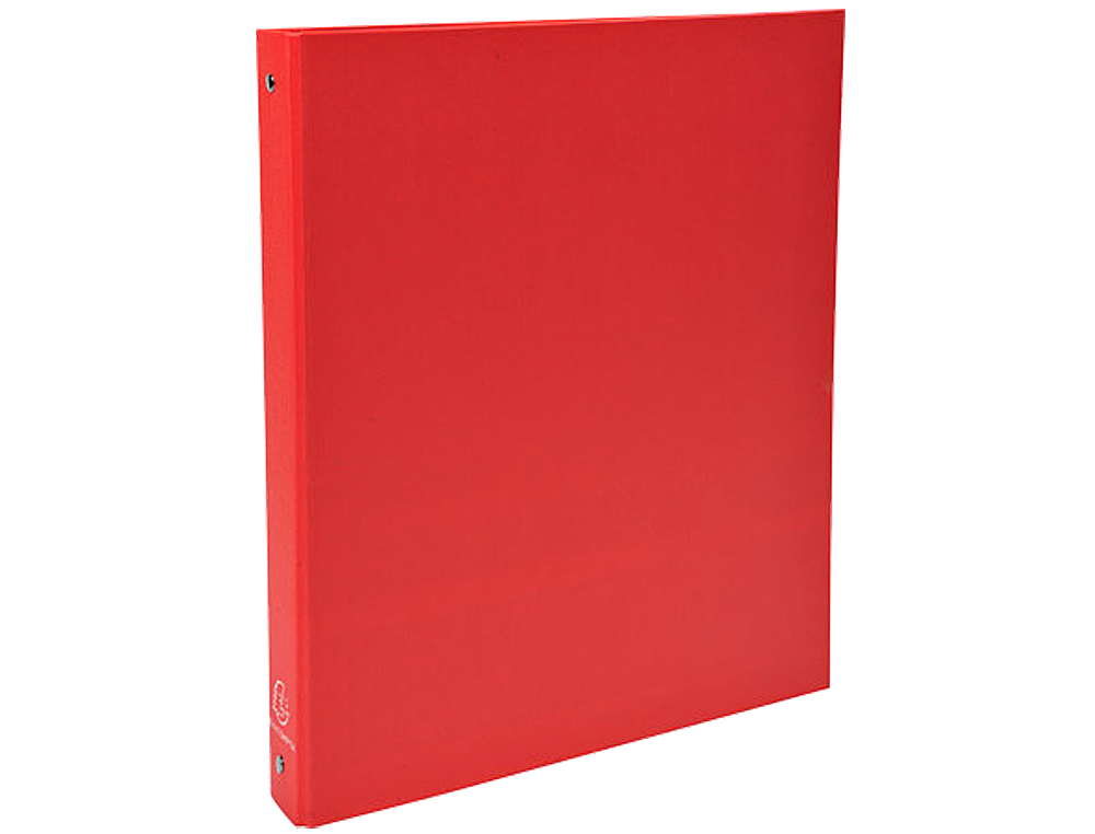 CLASSEUR EXACOMPTA 4 ANNEAUX 30MM A4 CARTE REMBORDE PVC DOS 40MM COLORIS ROUGE