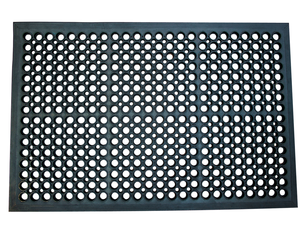TAPIS Q-CONNECT ANTI-FATIGUE PVC 60X90CM COLORIS NOIR