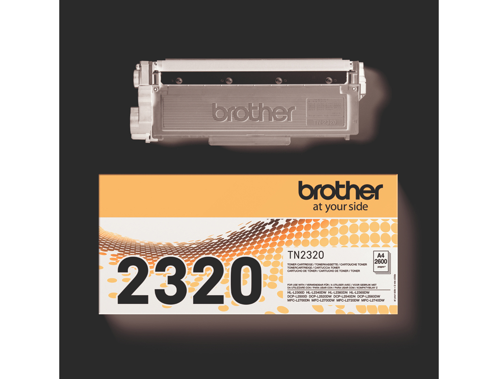 TONER LASER BROTHER TN2320 COULEUR NOIR HAUTE CAPACITÉ 2600P