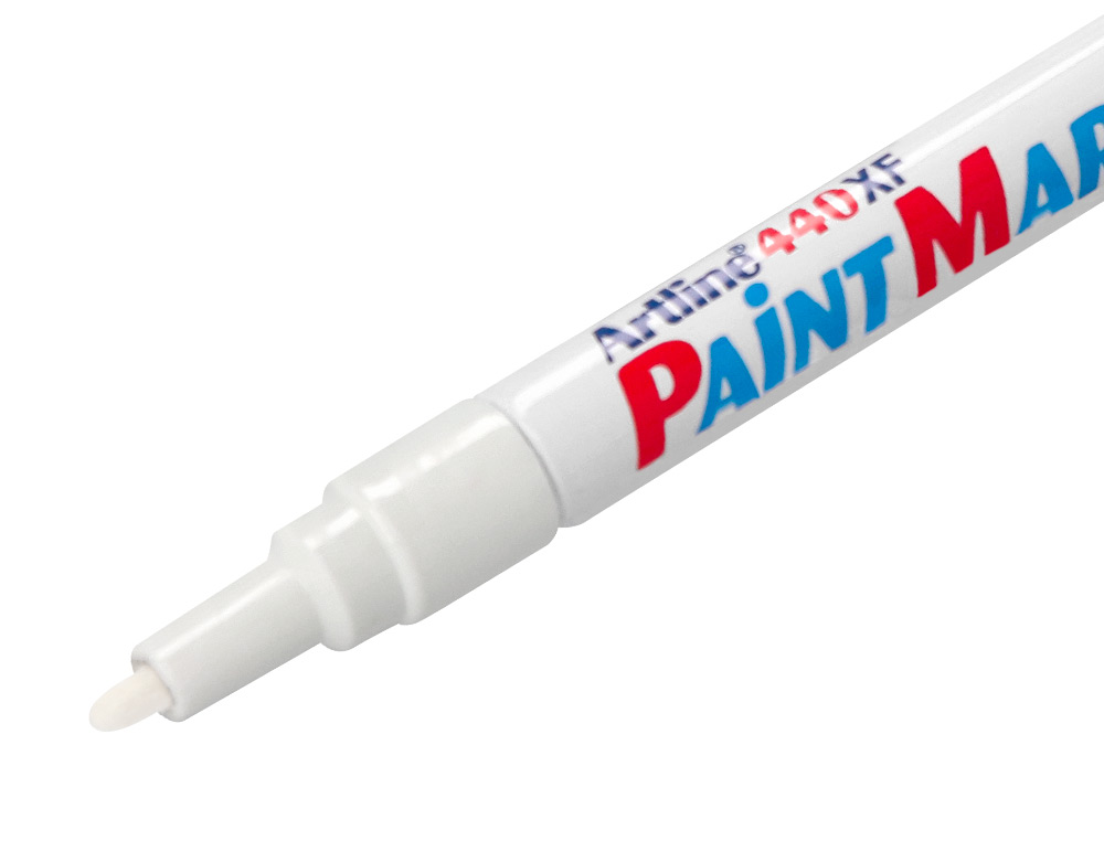 MARQUEUR ARTLINE PERMANENT PAINT MARKER 440 POINTE FINE CONIQUE 1.2MM ENCRE PIGMENTÉE BASE D'HUILE COLORIS BLANC