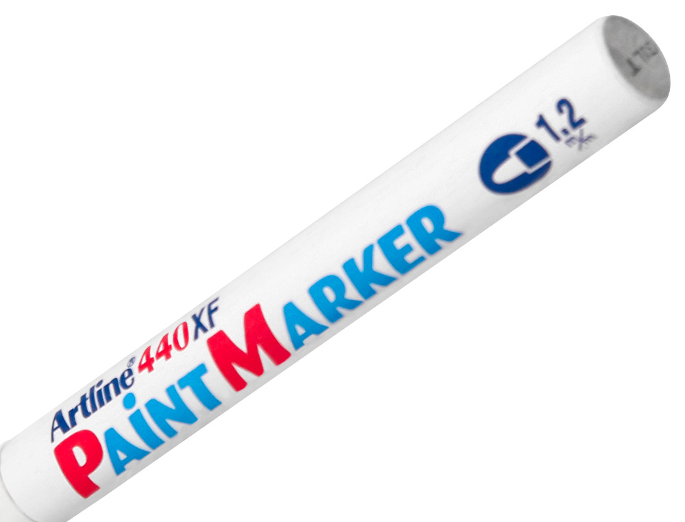 MARQUEUR ARTLINE PERMANENT PAINT MARKER 440 POINTE FINE CONIQUE 1.2MM ENCRE PIGMENTÉE BASE D'HUILE COLORIS BLANC