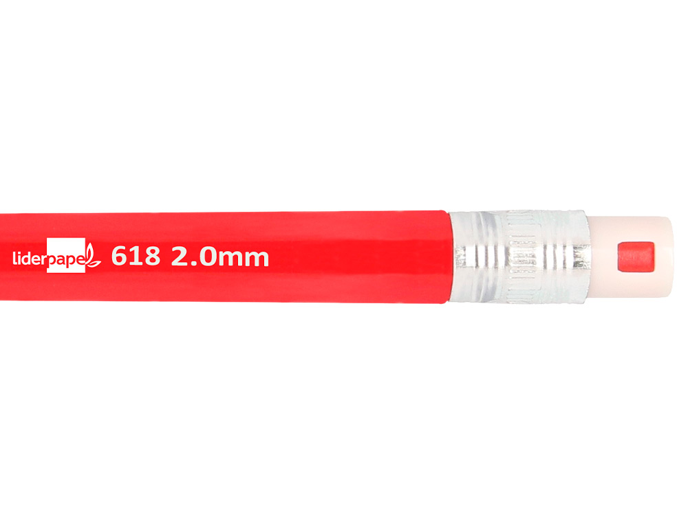 PORTE-MINE LIDERPAPEL PLASTIQUE 2MM RÉTRACTABLE INCLUT MINES GRAPHITE COLORIS ASSORTIS
