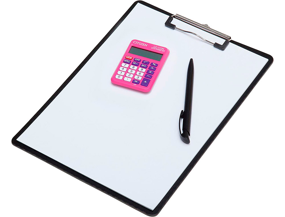 CALCULATRICE CITIZEN LC-110N POCHE 8 CHIFFRES ADDITION SOUSTRACTION MMOIRE PILE 87X58X12MM 31G COLORIS ROUGE