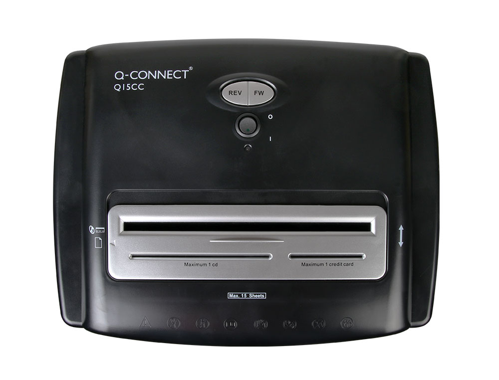 DESTRUCTEUR Q-CONNECT Q15CC AUTOMATIQUE COUPE CROISÉE 4X30MM CAPACITÉ 15F DÉTRUIT TROMBONES A4 35L 381X653X325MM
