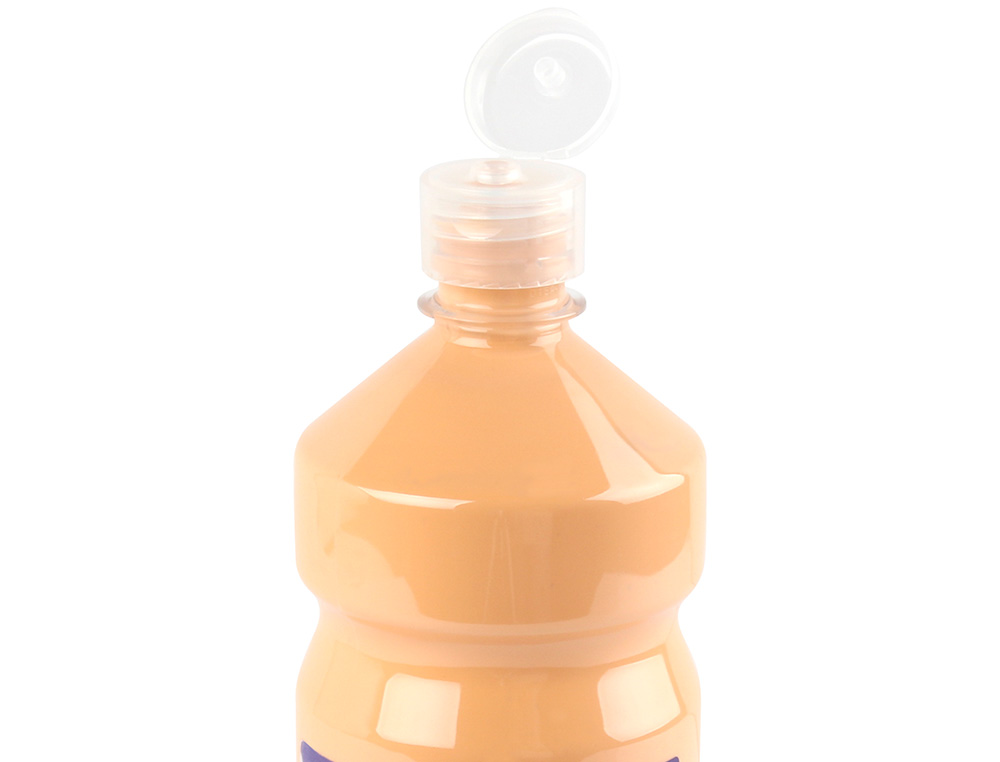 GOUACHE SCOLAIRE LIDERPAPEL LIQUIDE LAVABLE FERMETURE SÉCURITÉ BRILLANTE COLORIS CHAIR FLACON 1000ML