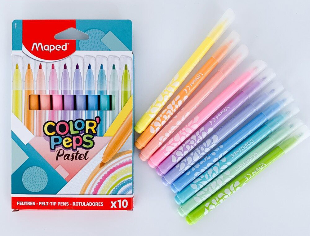 STYLO- FEUTRE MAPED PASTEL POCHETTE DE 10