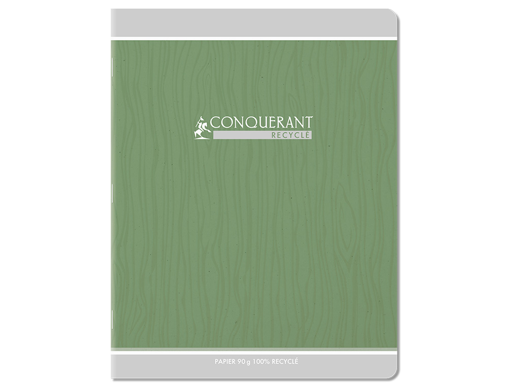 CAHIER CONQUERANT CLASSIQUE AGRAFE 170X220 96 PAGES 90G   SEYES RECYCLE