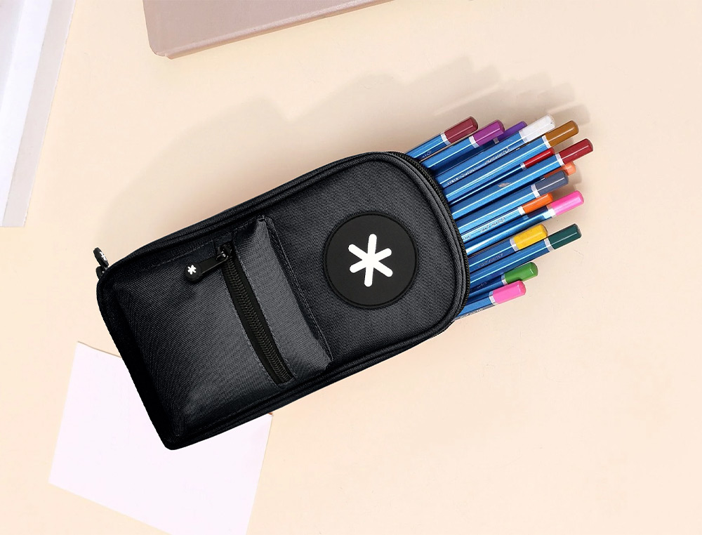 TROUSSE OVALE ANTARTIK AVEC 4 COMPARTIMENTS 230 X 50 X 120 MM NOIR