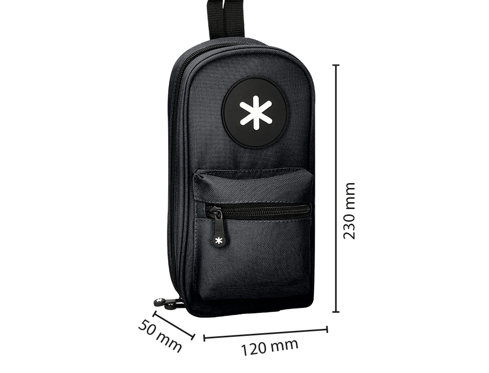 TROUSSE OVALE ANTARTIK AVEC 4 COMPARTIMENTS 230 X 50 X 120 MM NOIR
