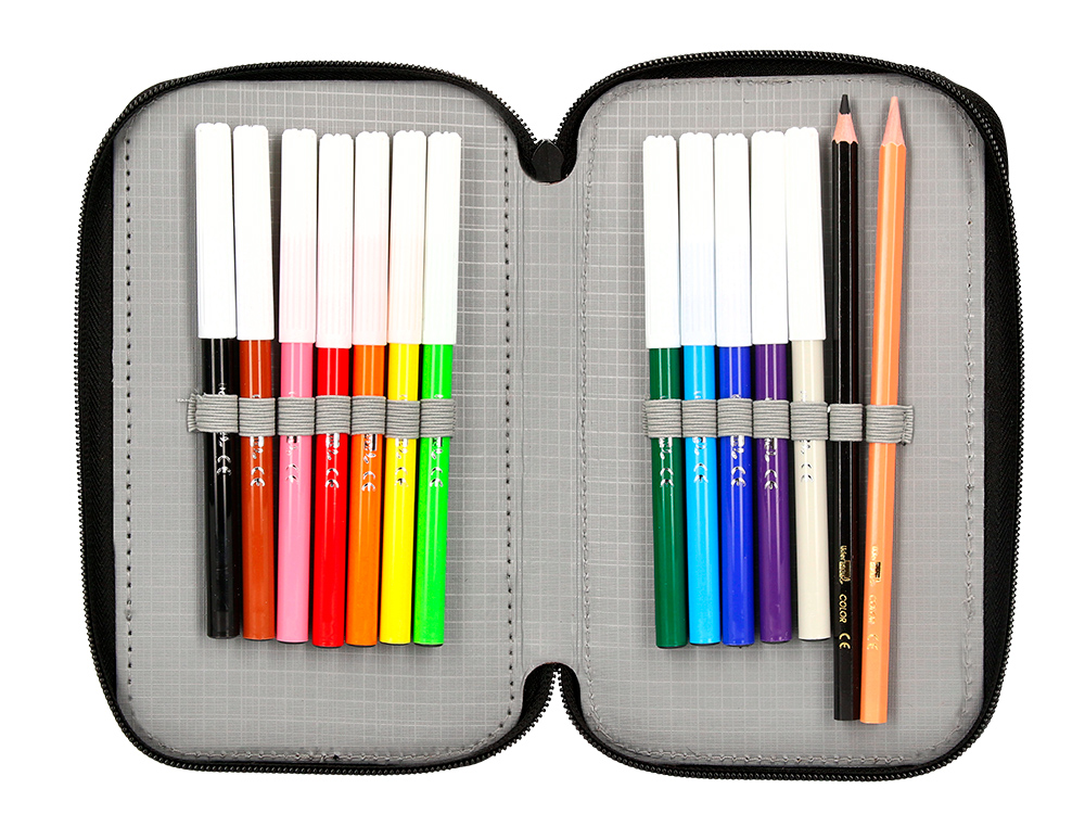 TROUSSE GARNIE ANTARTIK 2 COMPARTIMENTS 28 PIECES BLEU