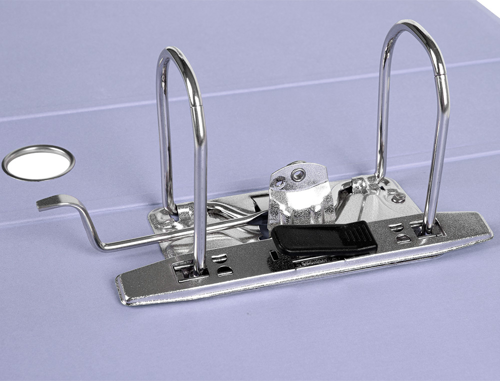 CLASSEUR A LEVIER LIDERPAPEL A4 COLOR SYSTEM DOS DE 80 MM  COLORIS LAVANDE