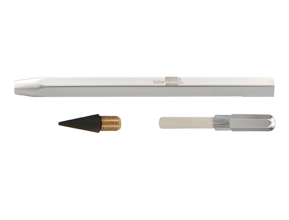 CRAYON A PAPIER LIDERPAPEL METAL FORME HEXAGONALE POINTE GRAPHITE HB