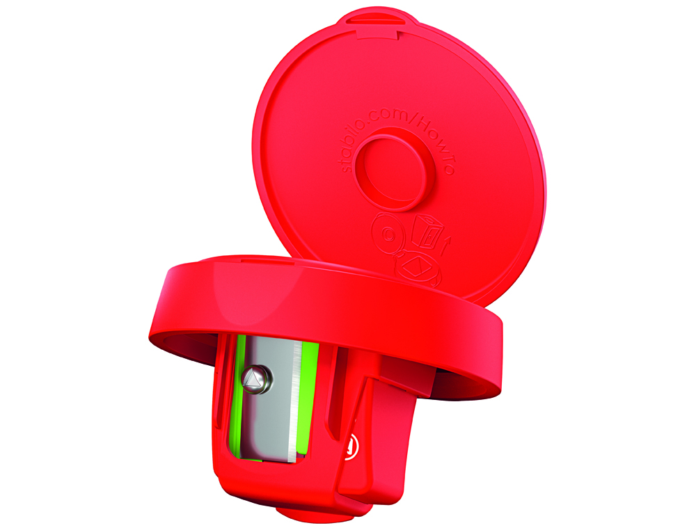 TAILLE-CRAYON STABILO RESERVOIR WOODY 3 IN 1        COLORIS ROUGE