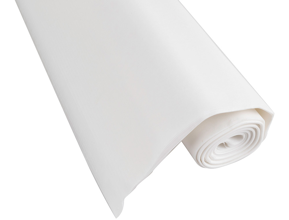 PAPIER DE SOIE LIDERPAPEL 50X75CM 17G/M2 UNICOLORE BLANC ROULEAU 24 FEUILLES