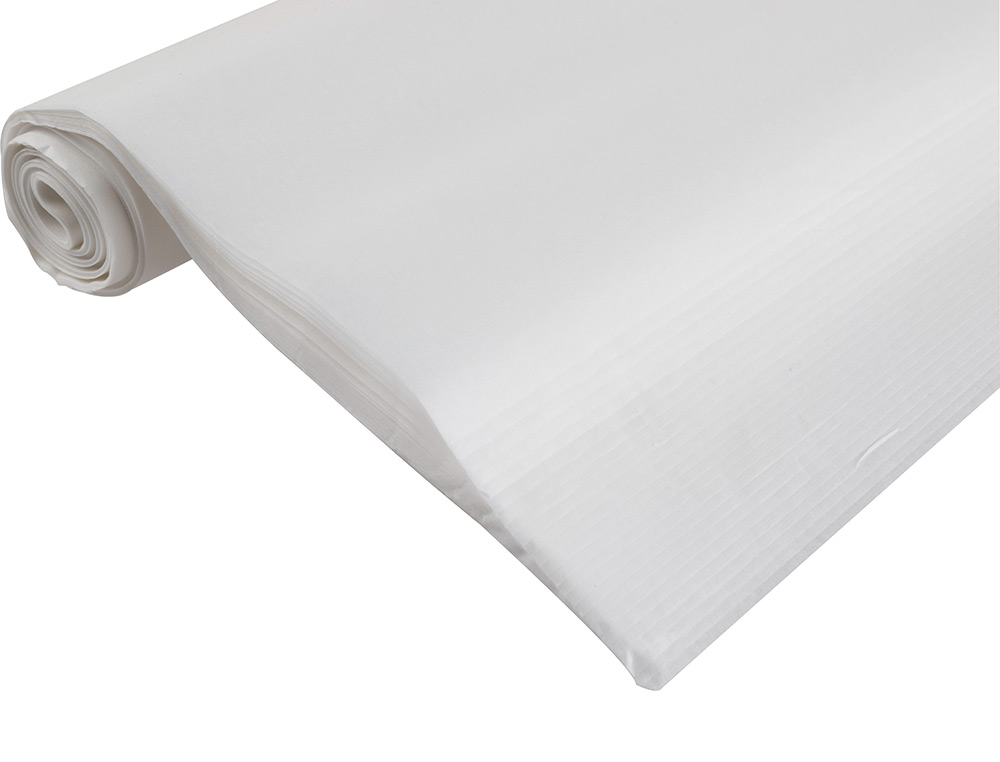 PAPIER DE SOIE LIDERPAPEL 50X75CM 17G/M2 UNICOLORE BLANC ROULEAU 24 FEUILLES