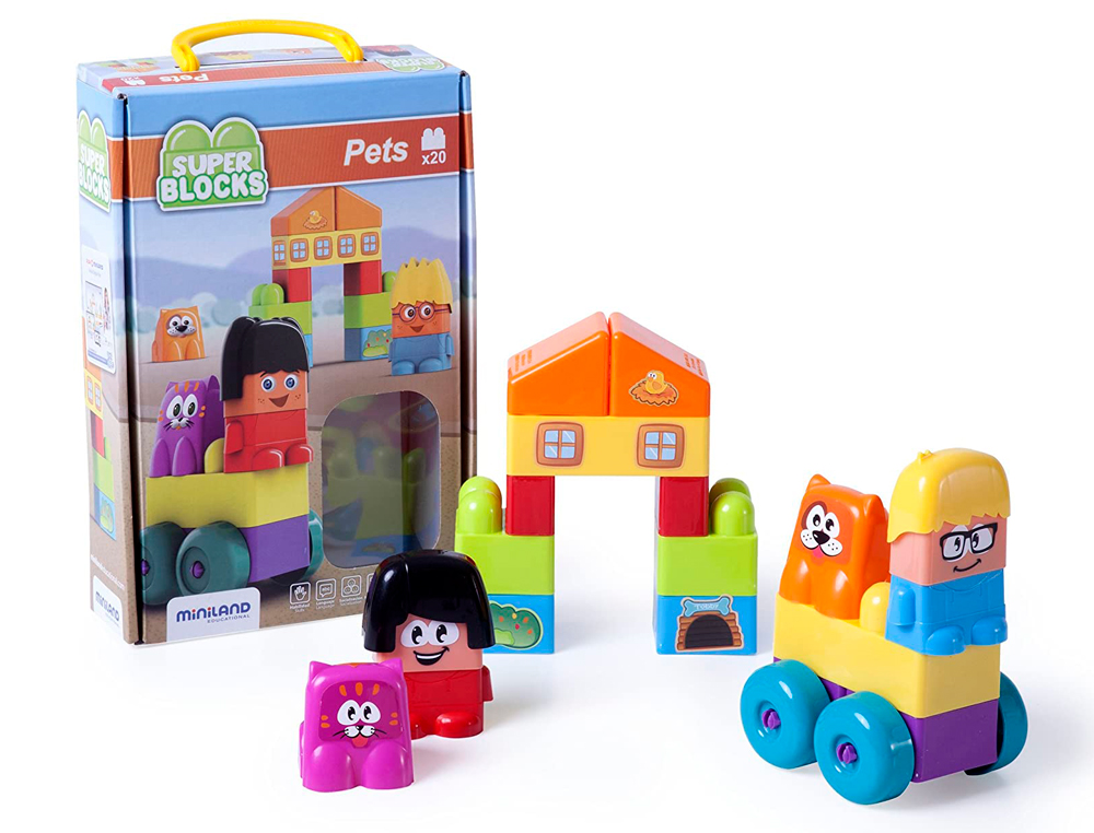 JEU MINILAND SUPER BLOCKS PETS 20 PICES