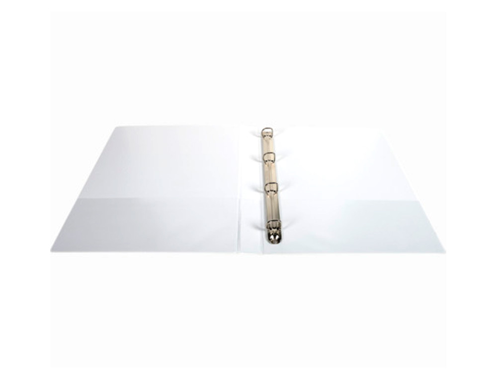 CLASSEUR EXACOMPTA KREACOVER 4 ANNEAUX 15MM A4+ CARTON RECOUVERT POLYPROPYLNE DOS 38MM PERSONNALISABLE BLANC