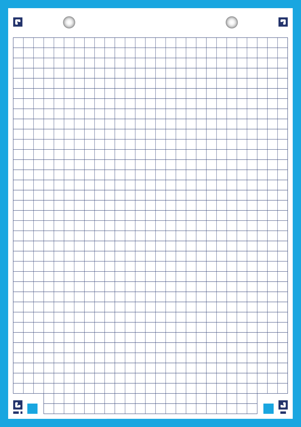 CAHIER DE FICHES BRISTOL 2.0 OXFORD A5 14,8X21CM 5X5MM COULEUR 30 UNITÉS